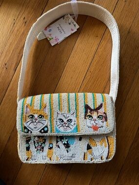 Viral Beaded Cat Bag – TikTok Favorite – Handmade Look NWT